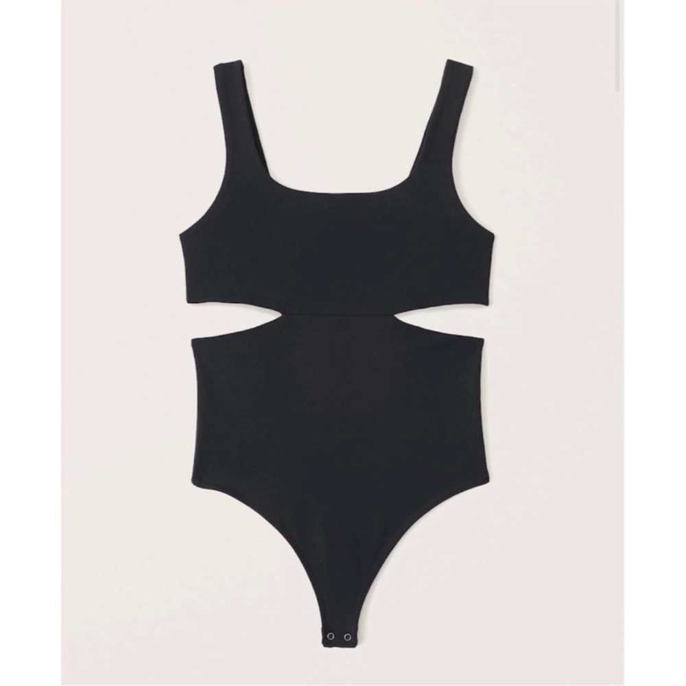Abercrombie & Fitch | Soft A&F Collection | Cutout Bodysuit | Black | XS
